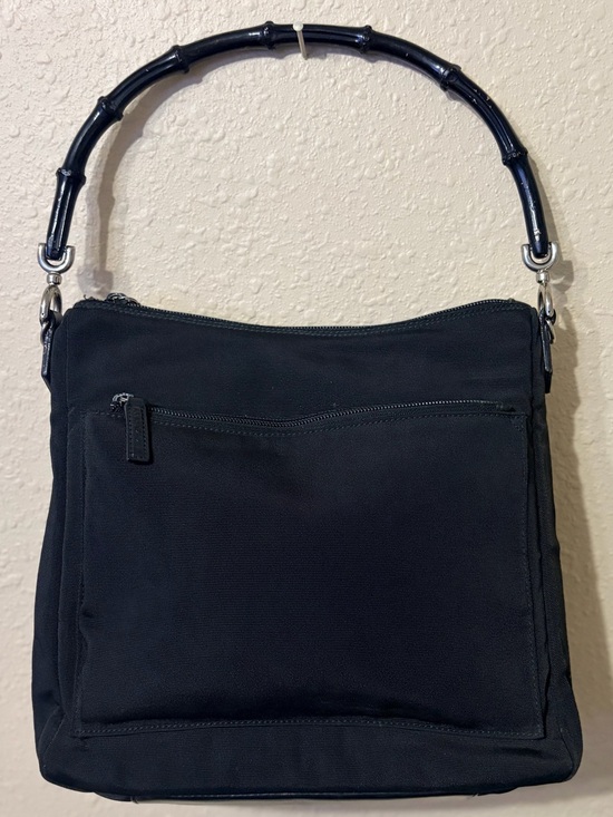 Gucci Handbags - Gucci Diana Cloth & Leather Bamboo Black Women's Bag Excellent Condition